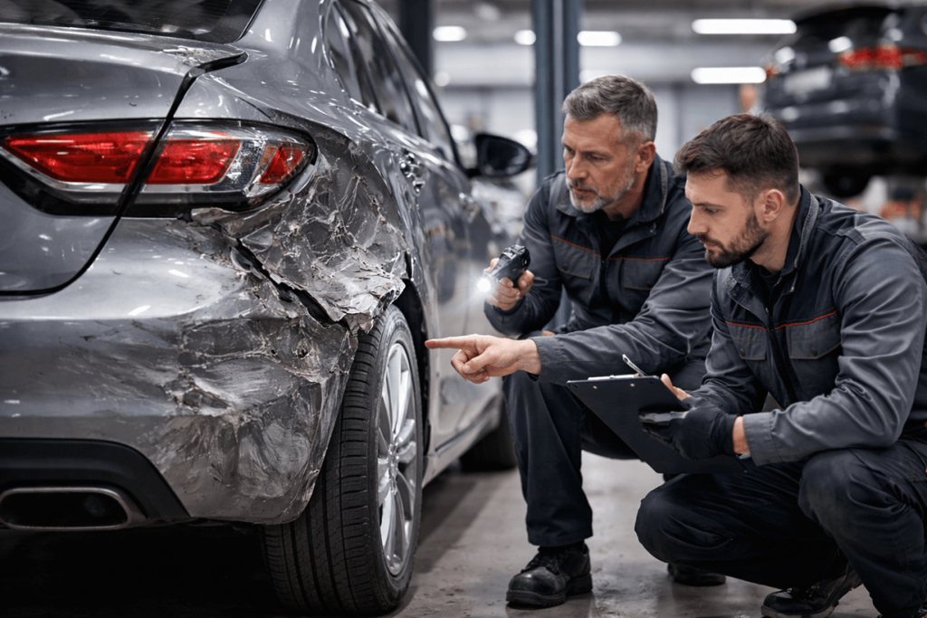 Ką daryti su automobiliu po autoįvykio kėbulo pažeidimų remontas