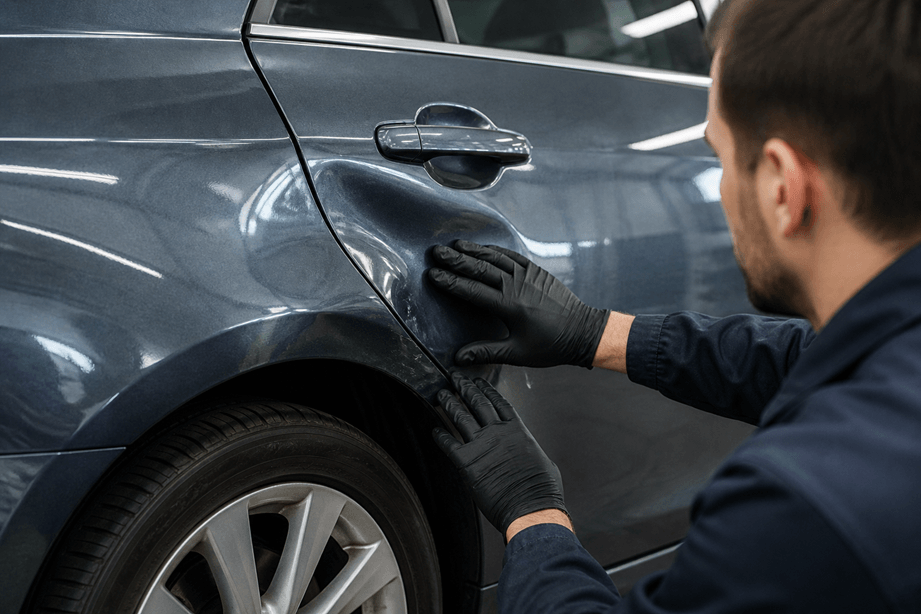 Read more about the article Automobilio įlenkimų taisymas: kada pakanka remonto, o kada reikia dažymo?